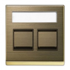 tapa toma informatica 2 ventanas 85182 oe niessen sky oro envejecido